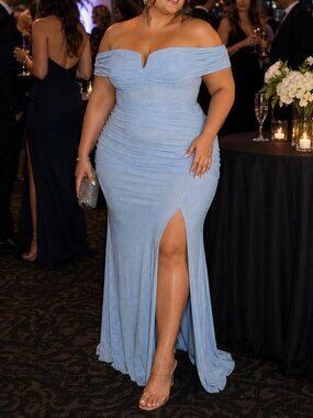 Gibiu Off Shoulder Party Maxi Dress Plus Size